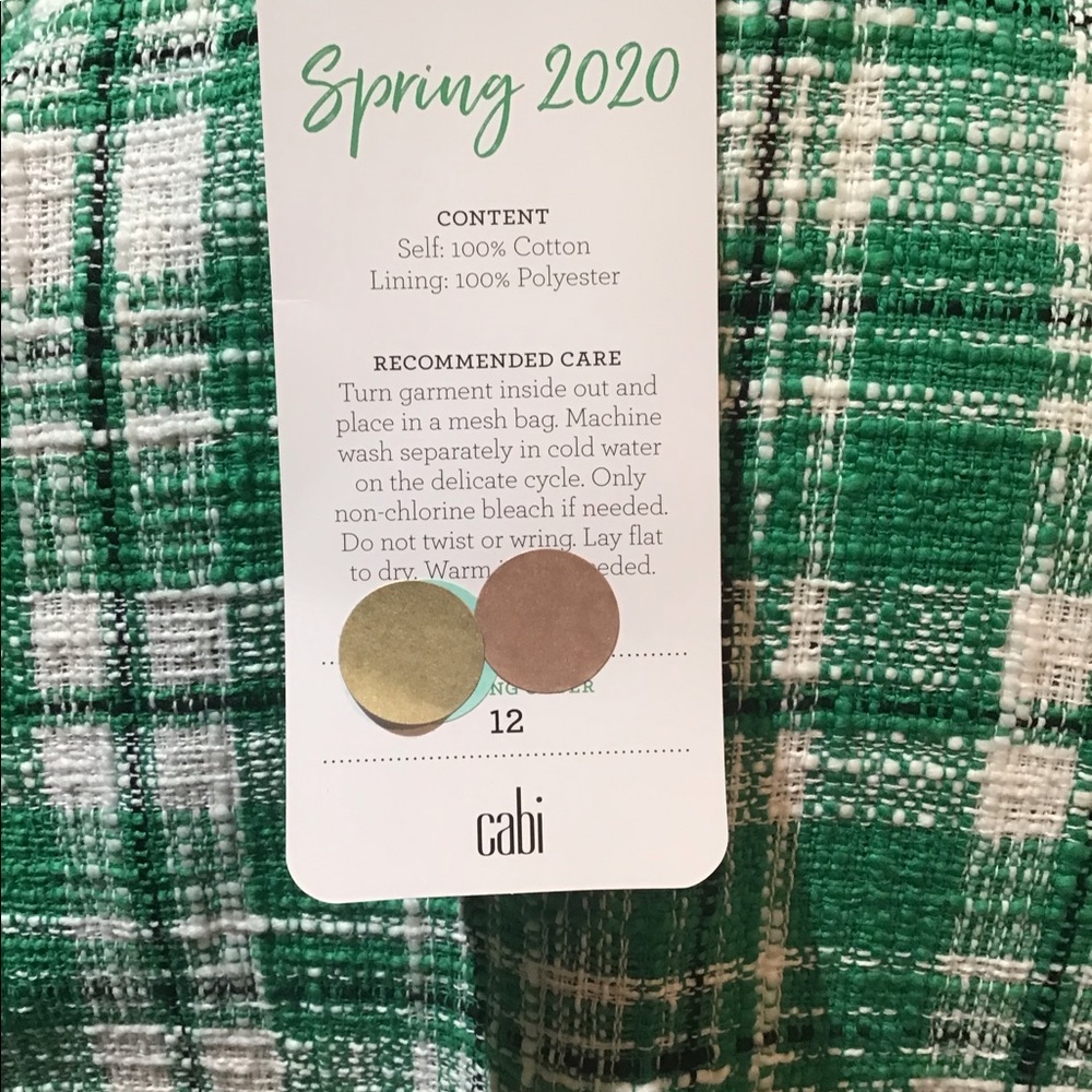 Cabi-Library Jacket-Green Check - Picture 6 of 6